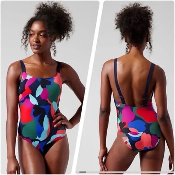 Athleta Other - Athleta Swim Athleta Hermosa Swimsuit // Tossed Floral Dress Blue